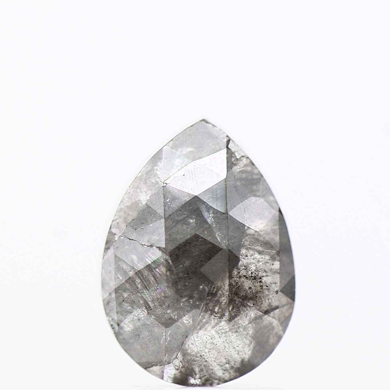 Salt and Pepper Diamond Fancy Gray Color 1.67 CT 8.80 x 6.40 x 2.90 MM Pear Cut Diamond! Natural Loose Diamond ! Christmas Gift for Her